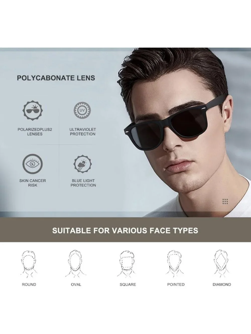 Polarized Retro Sunglasses for Men & Women | UV Protection, Mirror Lens, Perfect